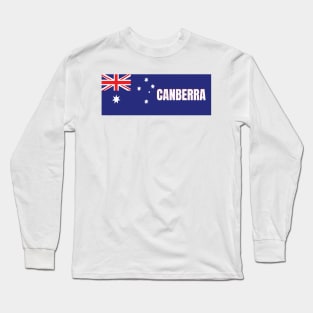 Canberra City in Australian Flag Long Sleeve T-Shirt